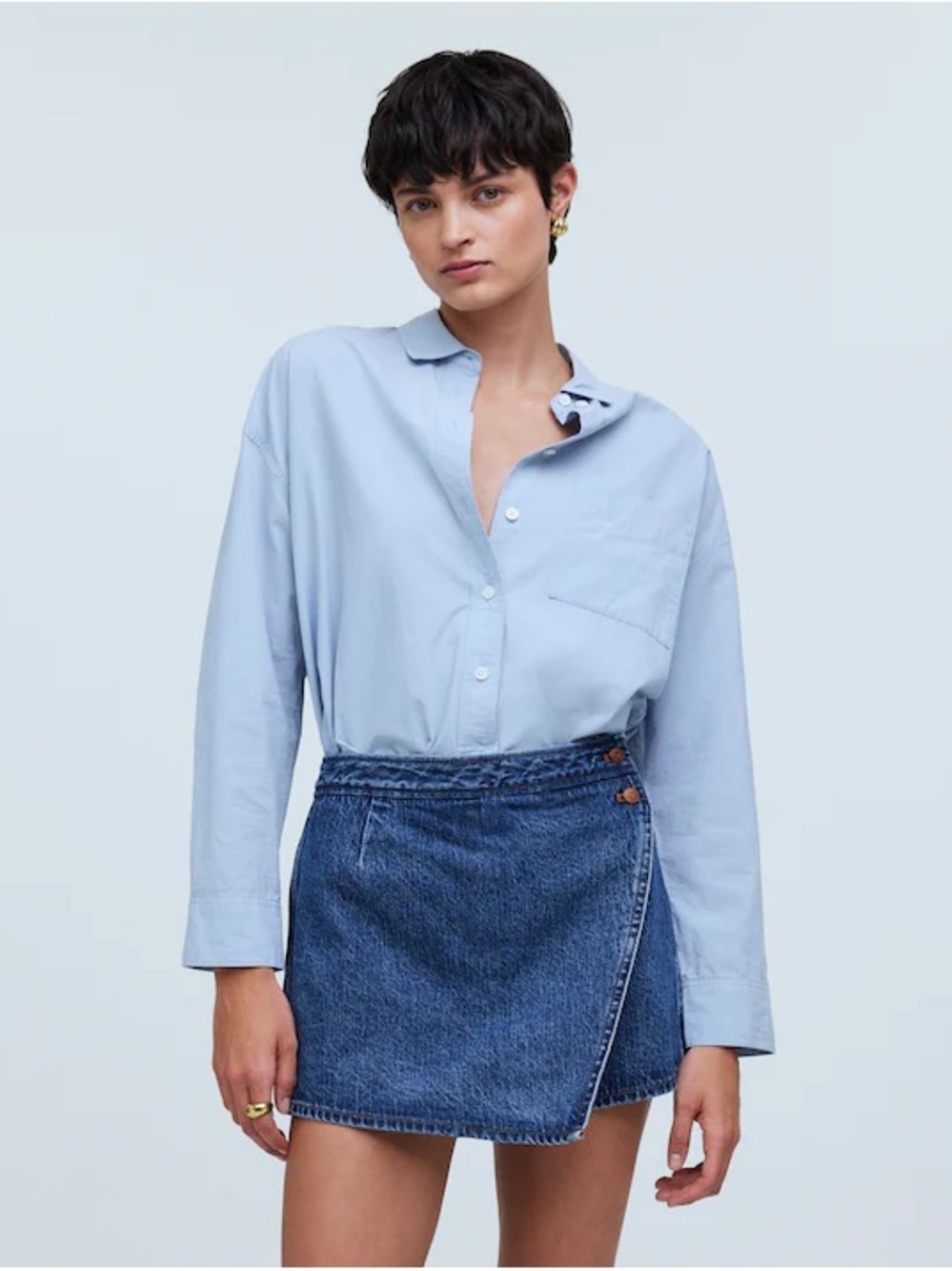 Madewell Denim Wrap Mini Skort